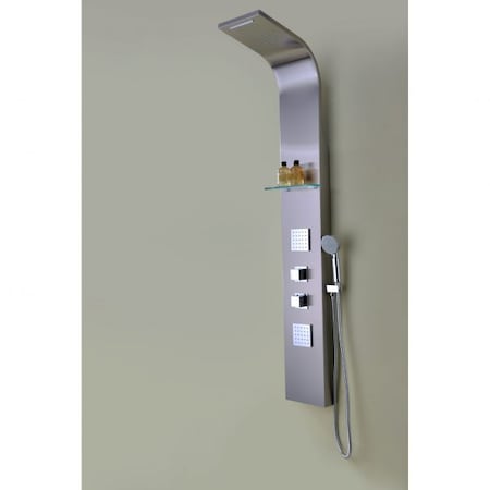 Anzzi Niagara 2-Jetted Shower Panel in Brushed Steel SP-AZ023